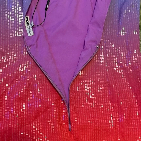 Fashion Nova women’s small rainbow Sequin Mini Dress - Picture 5 of 16